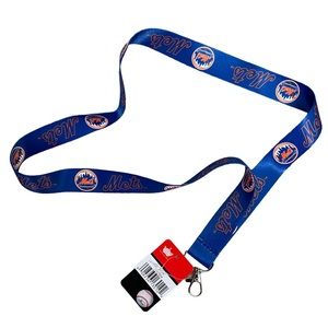 New York Mets MLB Lanyard Blue Clip Neck Tag Keychain for ID Keys Ticket Holder